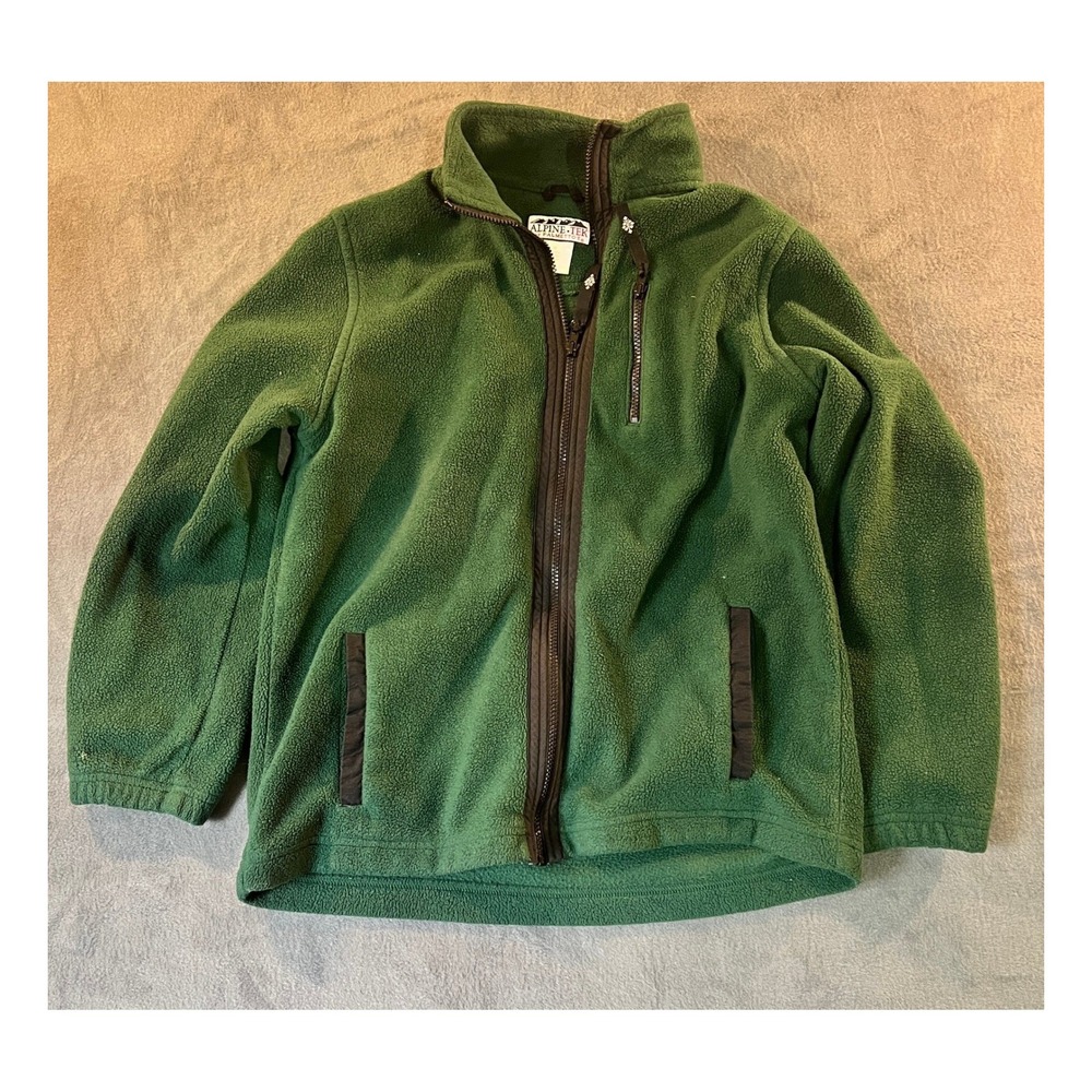 Alpine Tek by Palmetto's Mens Forest Green Full Zip Fleece Jacket Medium